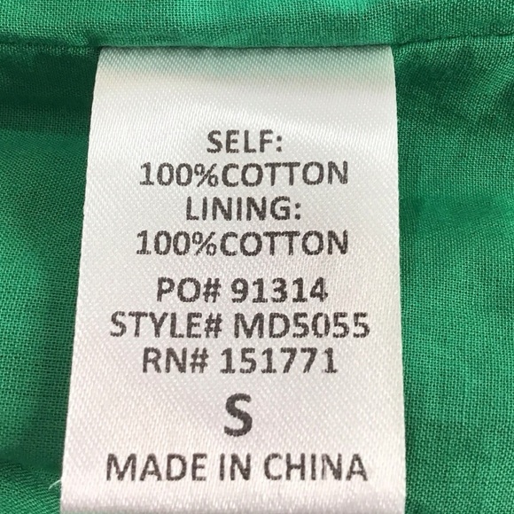 Le Lis Collection Green Puff Sleeve Mini Dress Size Small NWT - Picture 7 of 7